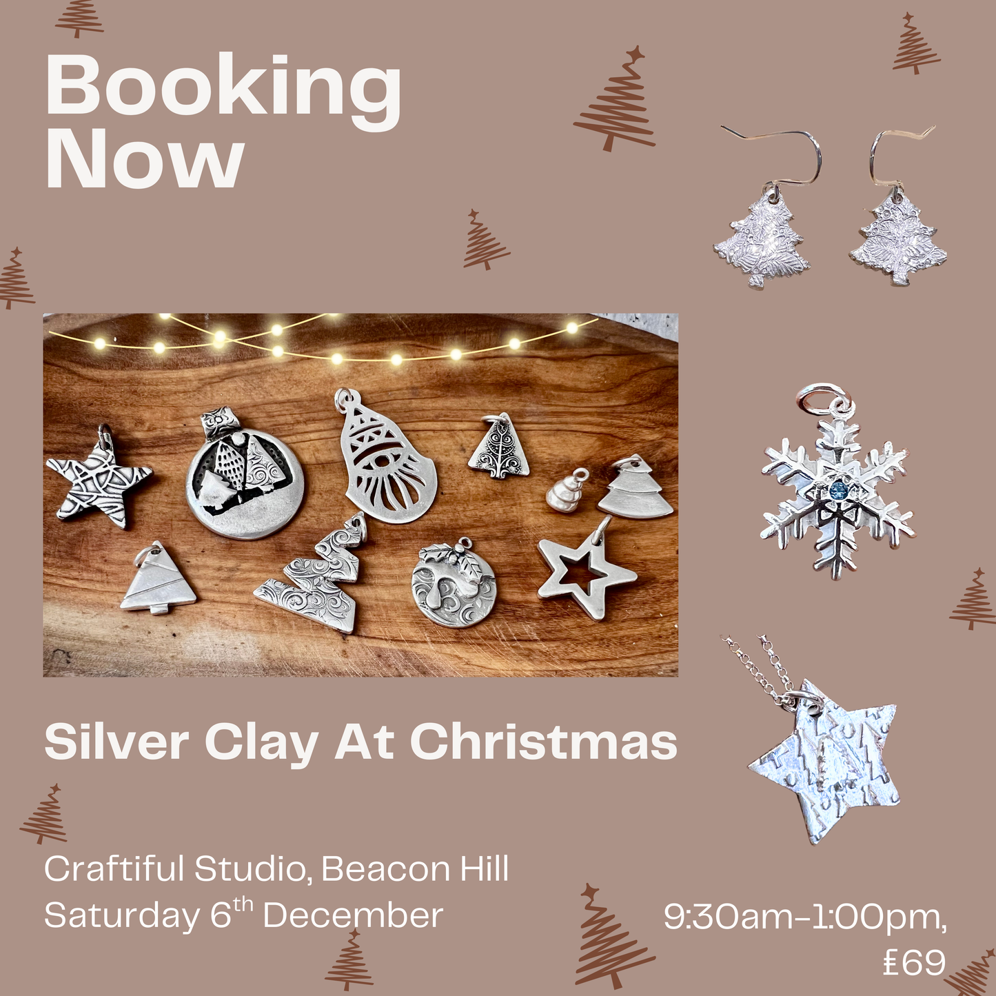 Silver Clay at Christmas (Sat 6th December, Beacon Hill)
