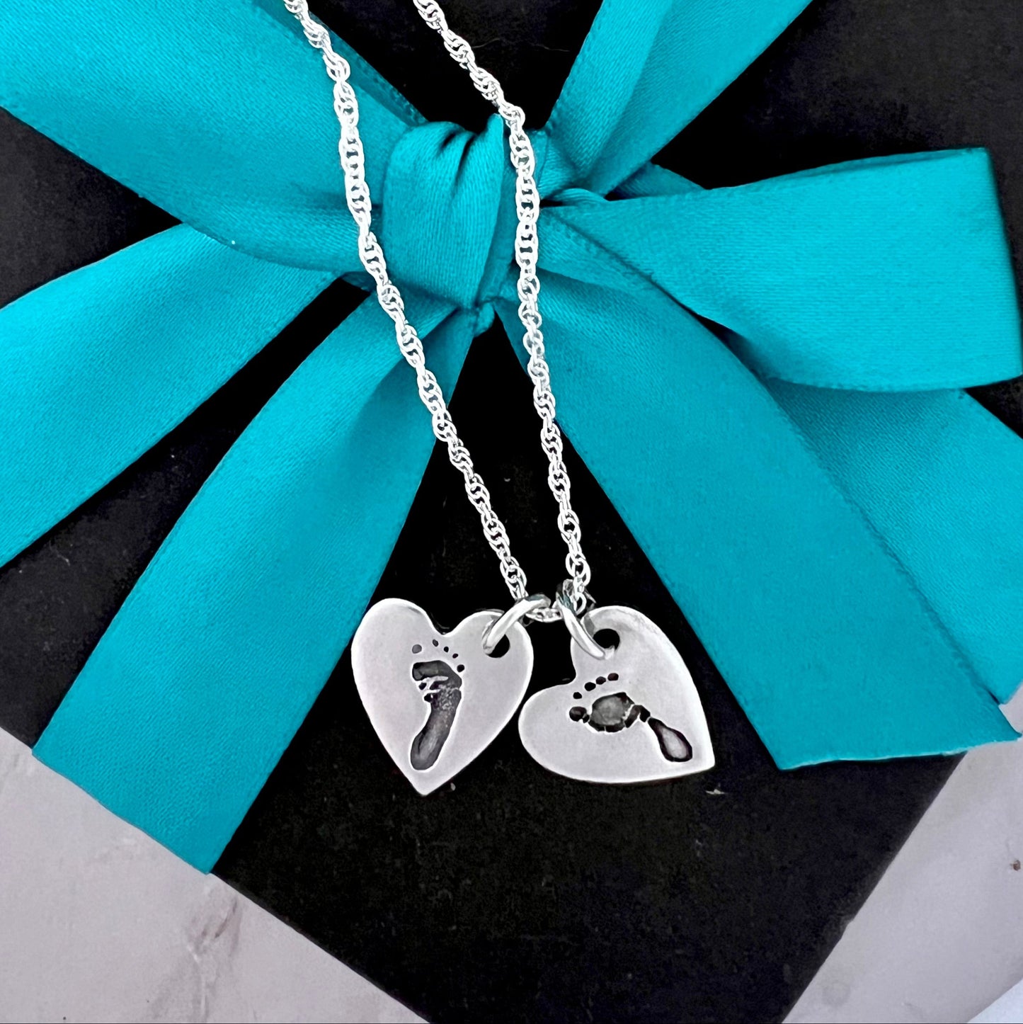 Handprint / Footprint Heart Pendant (mini)