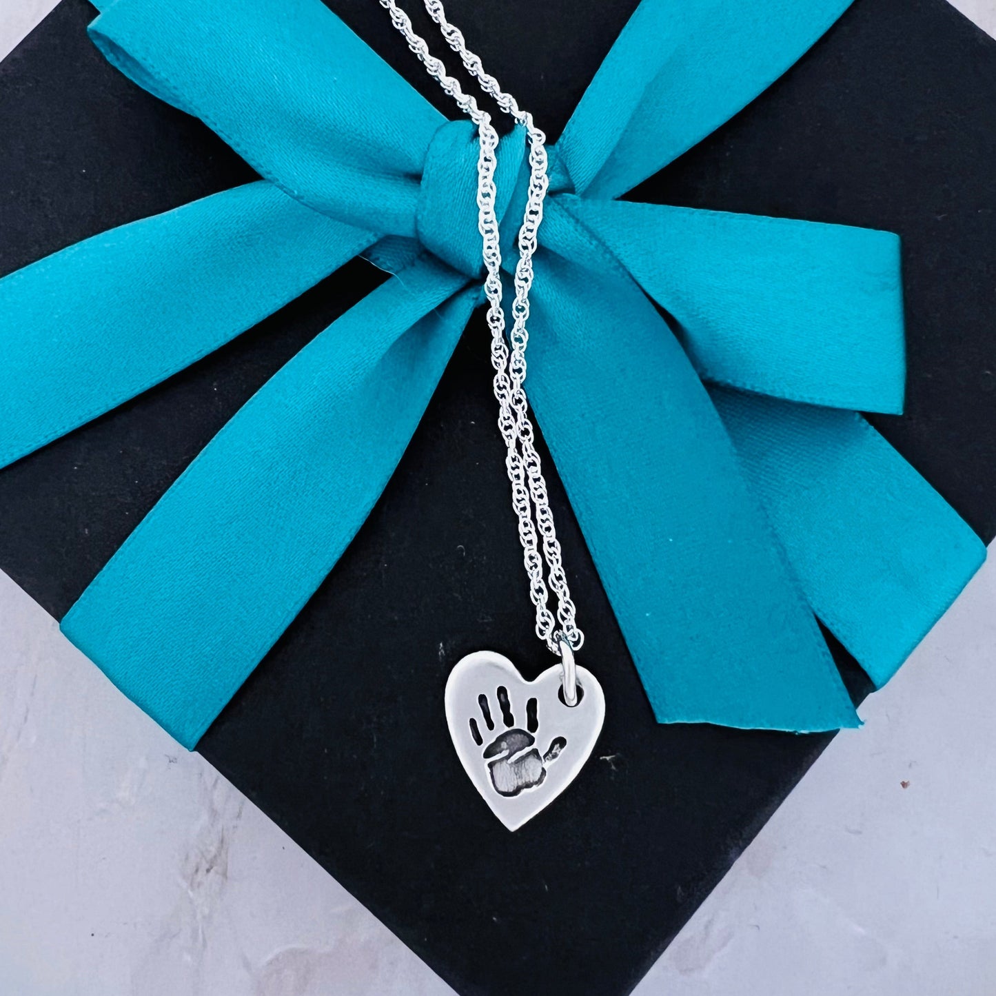 Handprint / Footprint Heart Pendant (mini)