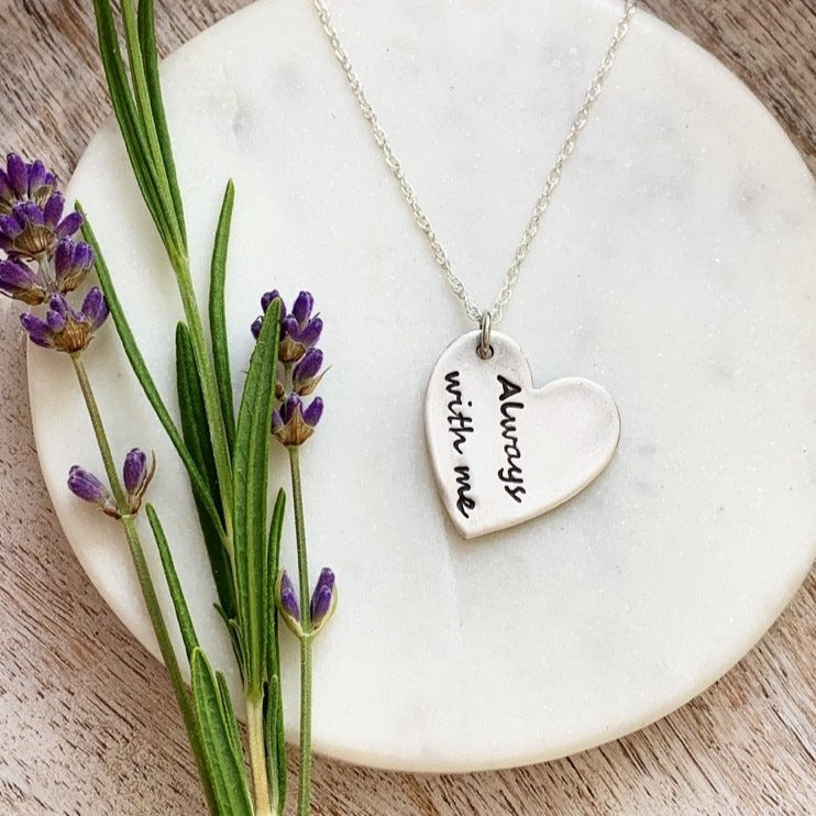 Memorial Pendant (Large) - Silver Magpie Fingerprint Jewellery