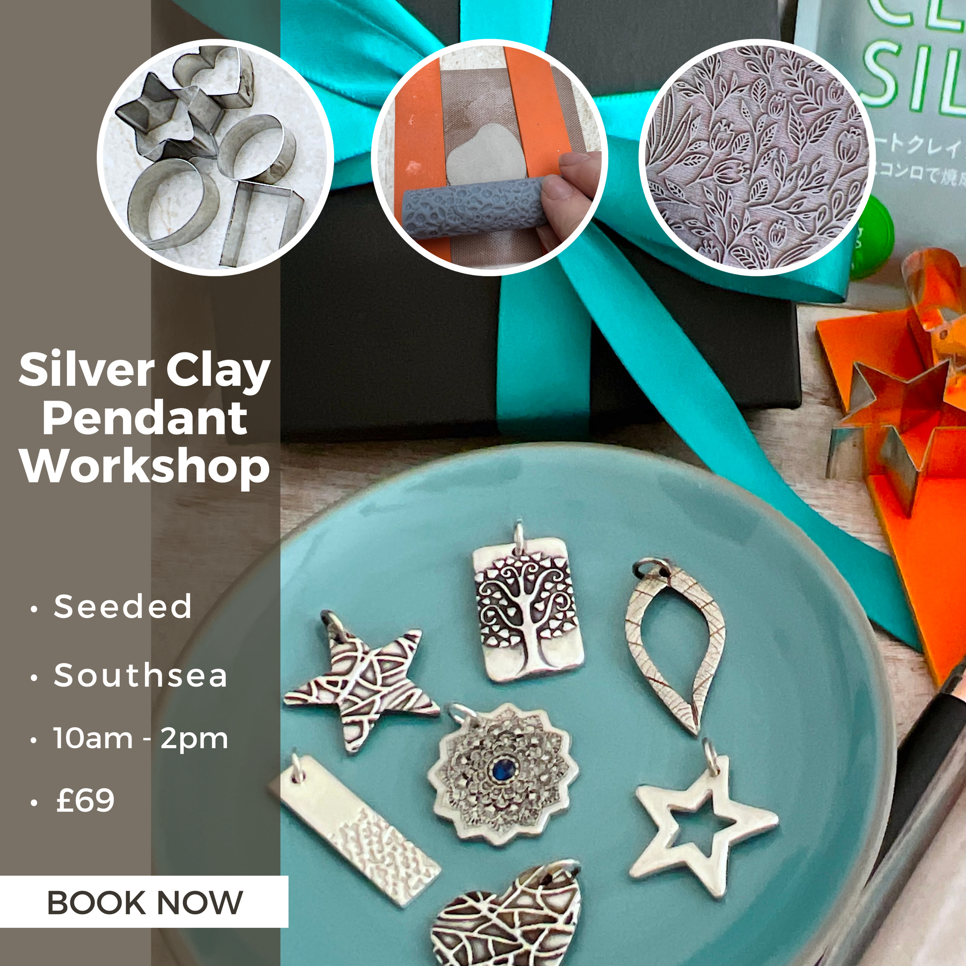 Silver Clay Pendant Workshop (Southsea, Sun 1st Feb) - Silver Magpie Fingerprint Jewellery