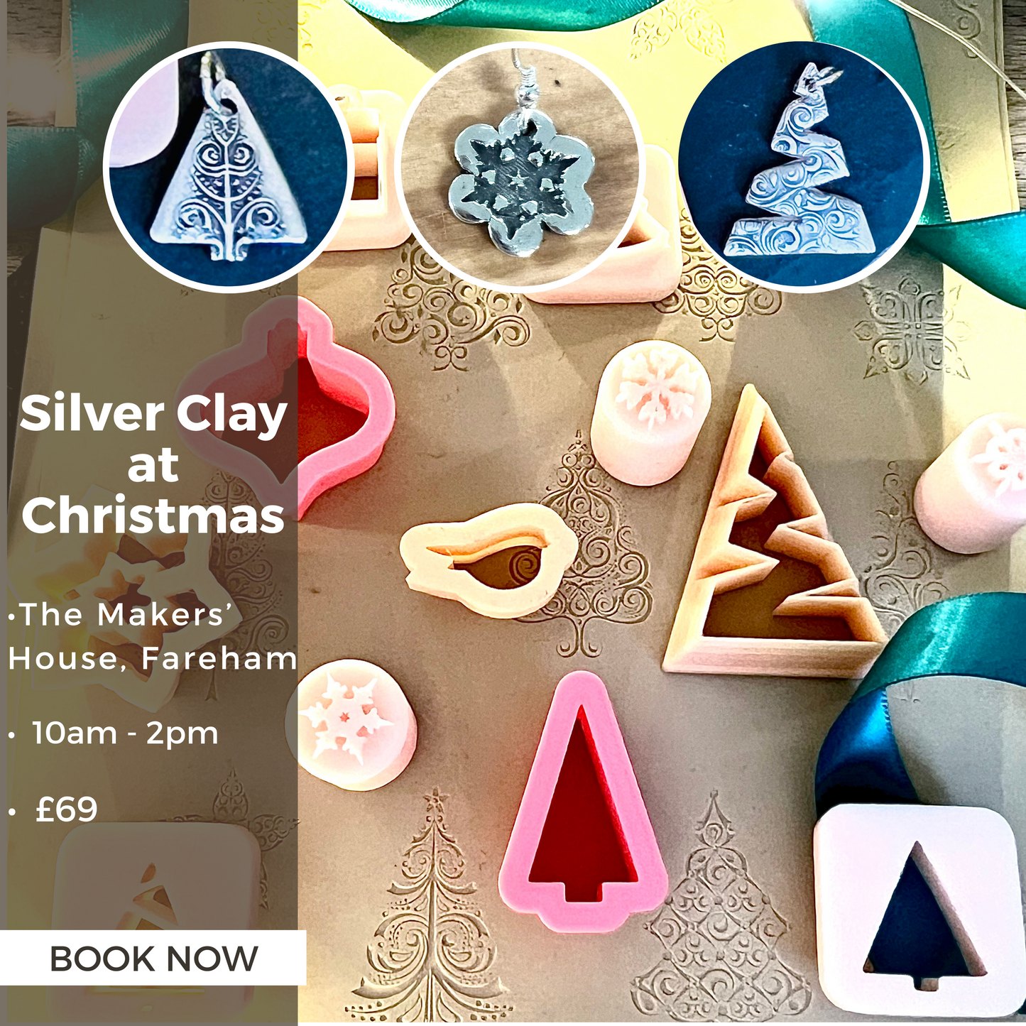 Silver Clay at Christmas (Sun 24th November, Fareham) - Silver Magpie Fingerprint Jewellery