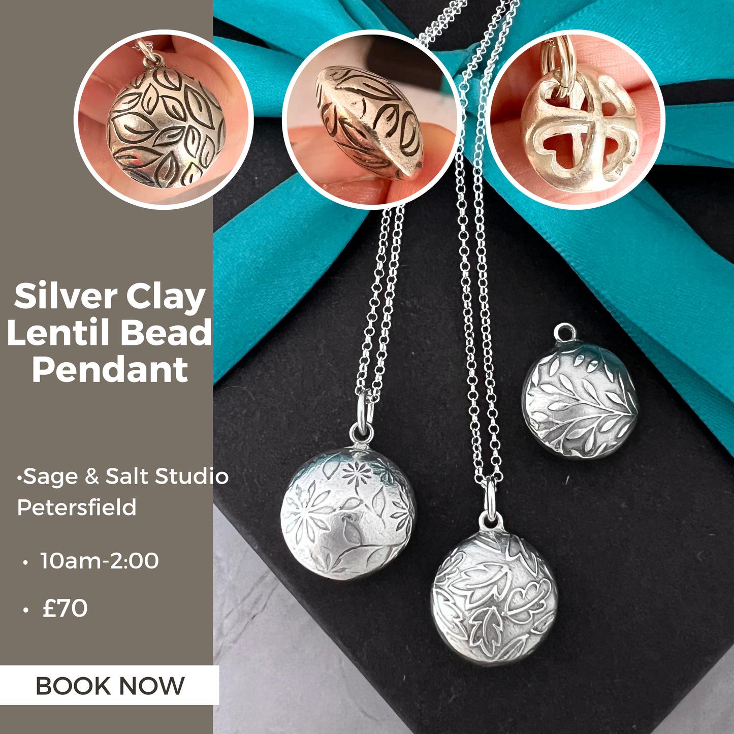 Silver Clay Lentil Bead Workshop (Petersfield, Sat 8th February