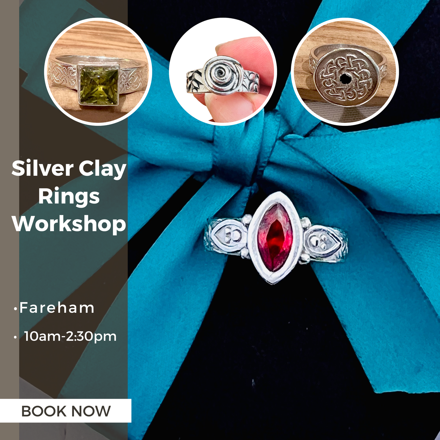 Silver Clay Ring Workshop (Fareham, Sunday 13th September) - Silver Magpie Fingerprint Jewellery