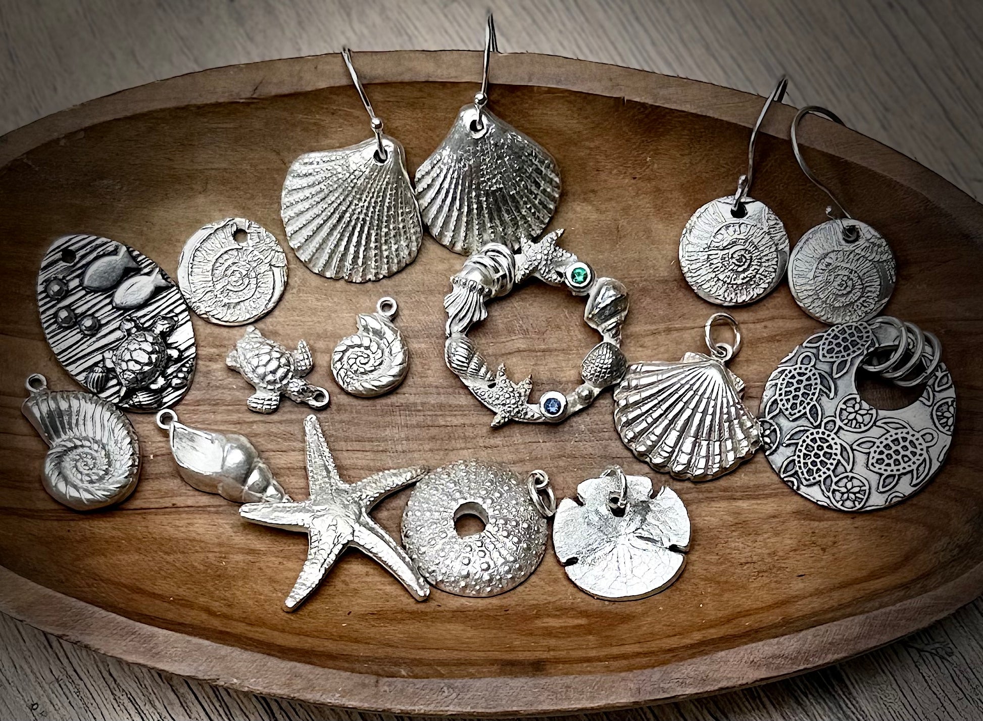 Silver Clay Seashells Workshop (Petersfield, Sat 11th July) - Silver Magpie Fingerprint Jewellery