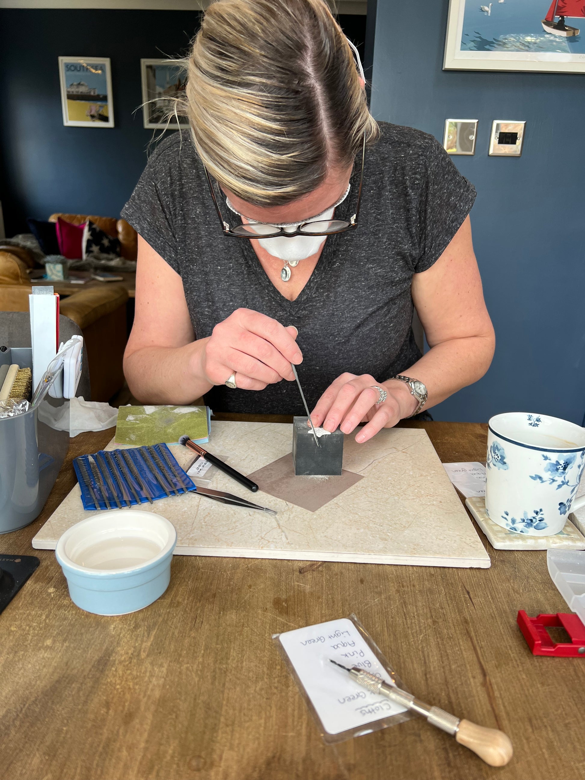 Silver Clay Workshop for 4 people (£70 p/p) - Silver Magpie Fingerprint Jewellery