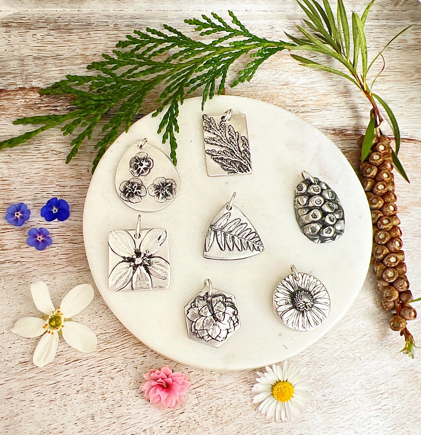 Silver Clay Botanicals Pendant Workshop (Seeded, Sun 25th May)