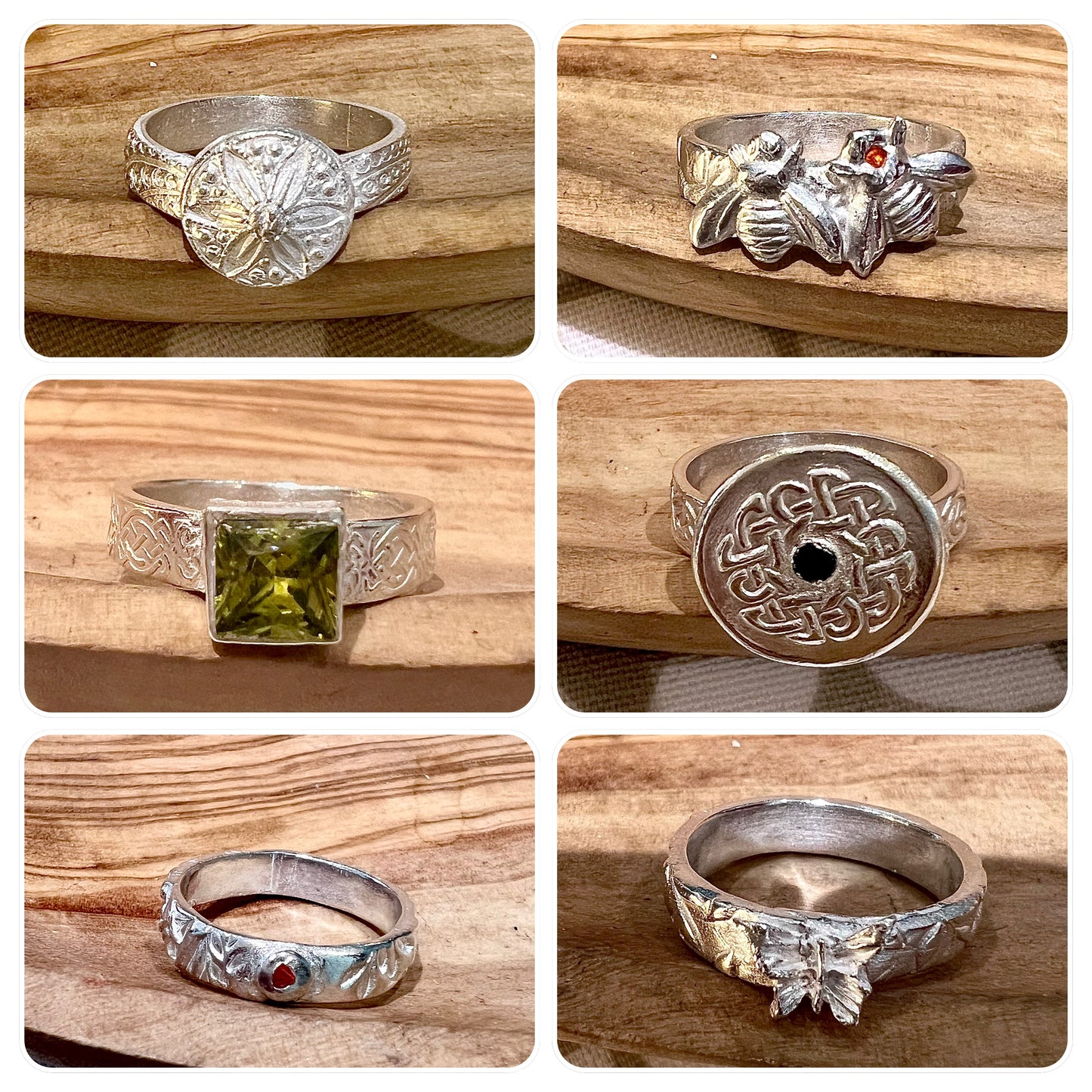 Silver Clay Rings Workshop (Fareham, Sunday 26th May) - Silver Magpie Fingerprint Jewellery