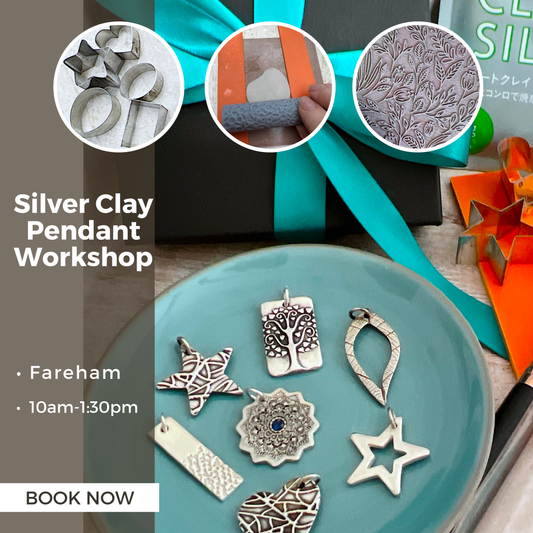 Silver Clay Pendant or Drop Earrings Workshop (Fareham, Sunday 19th July) - Silver Magpie Fingerprint Jewellery