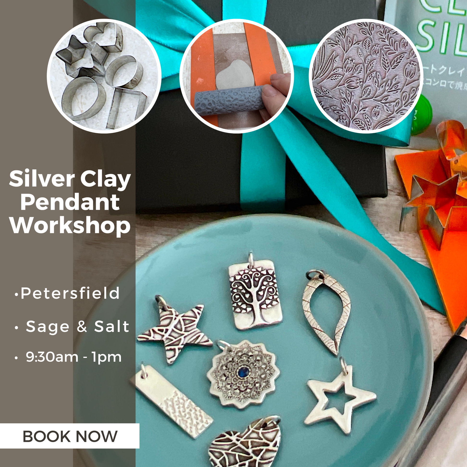 Silver Clay Pendant Workshop (Petersfield, Sat 22nd August) - Silver Magpie Fingerprint Jewellery