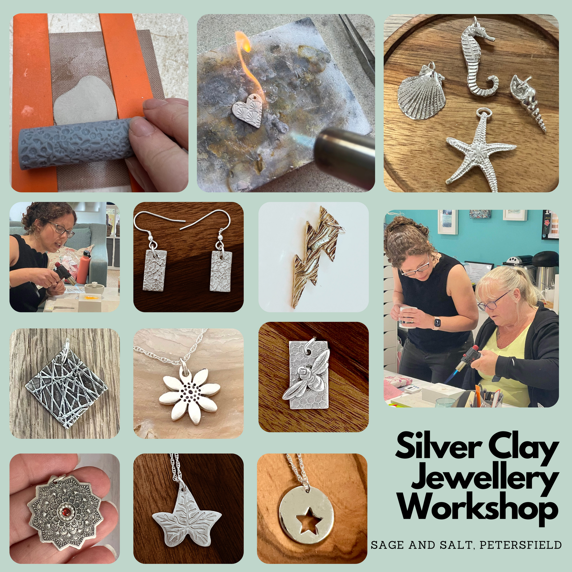 Petersfield Beginners Silver Clay Workshop (Friday 12th April) - Silver Magpie Fingerprint Jewellery