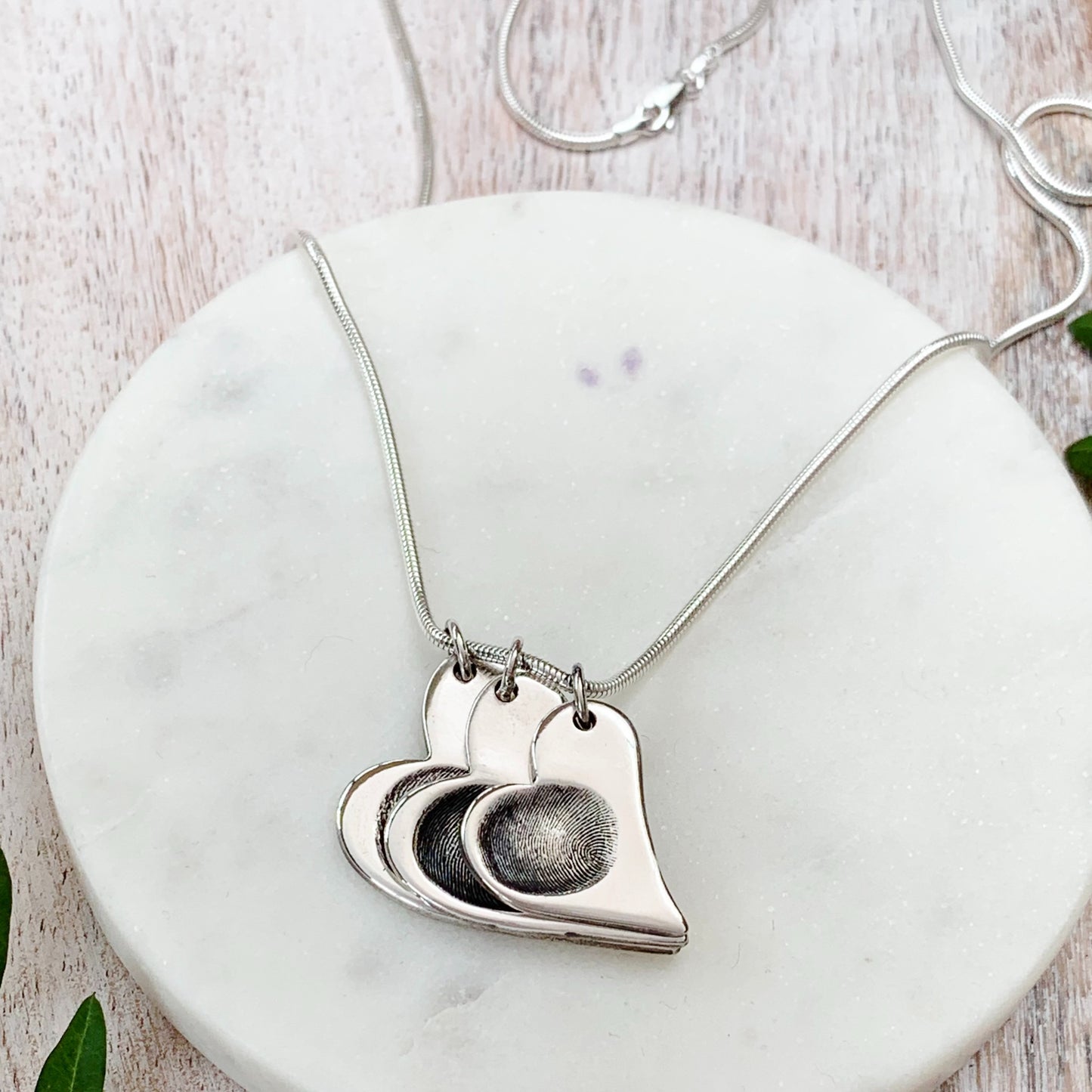 Snake Chain - Silver Magpie Fingerprint Jewellery