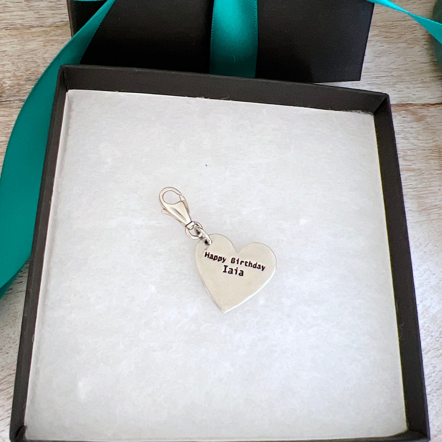 Footprint Clip Charm - Silver Magpie Fingerprint Jewellery