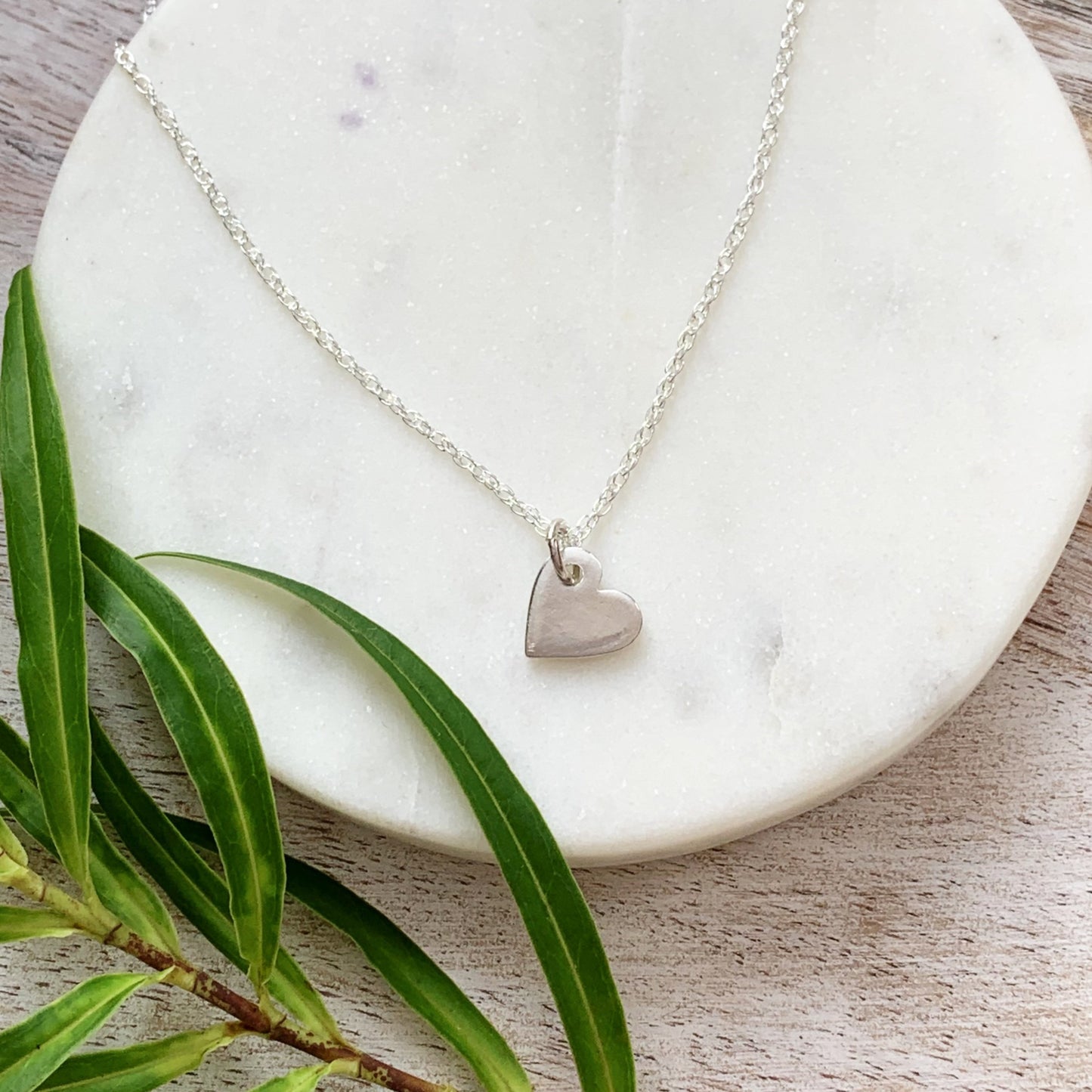 Bridesmaid Pretty Heart Necklace - Silver Magpie Fingerprint Jewellery