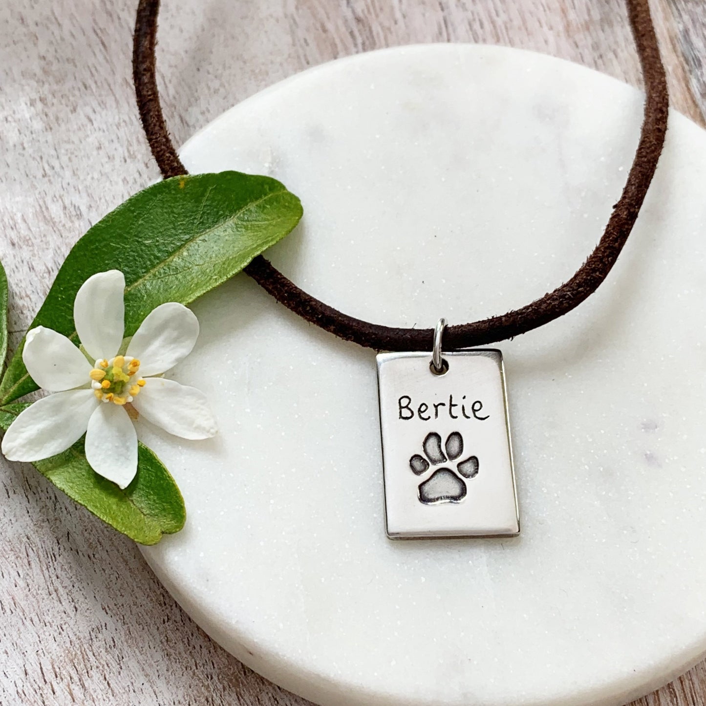 Paw Print Dog Tag - Silver Magpie Fingerprint Jewellery